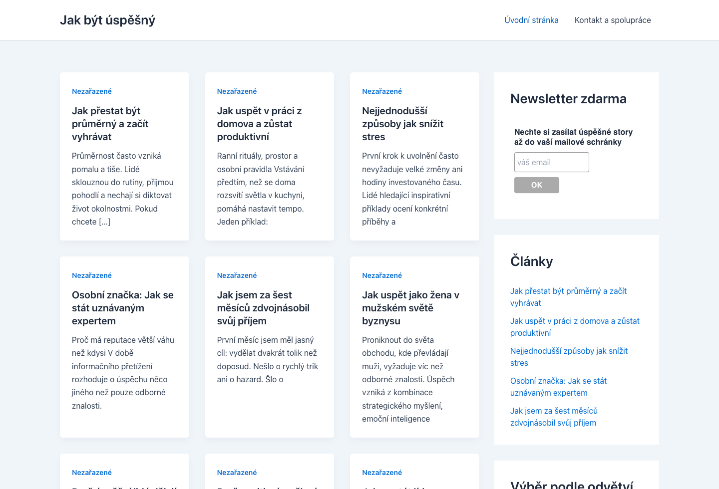 Jak být úspěšný